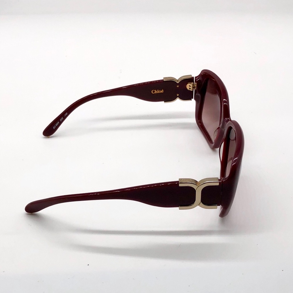 Chloe Square Burgundy CL 2239 Sunglasses - Picture 4 of 12